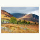 Autumnal colours of the fells at Little Langdale, Lake District. Shown with a white mount